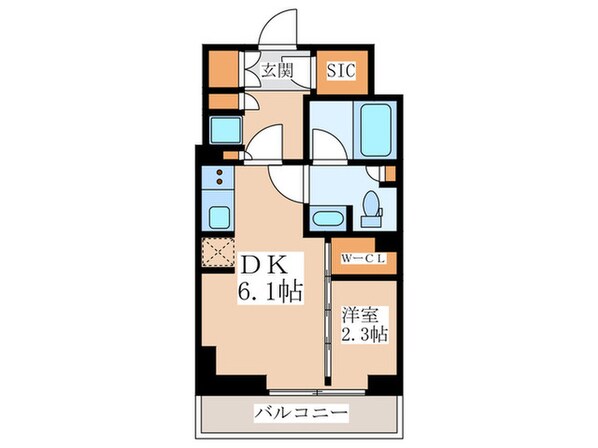 コンフォリア東新宿の物件間取画像